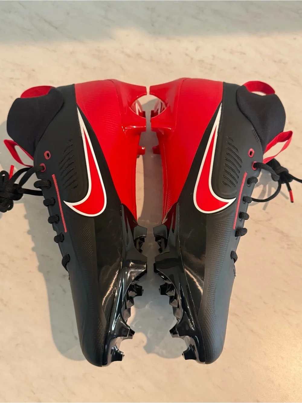 Nike Vapor Edge Pro 360 2 TB Black Red  Football Cleats Men Sz 13  FN7759-006